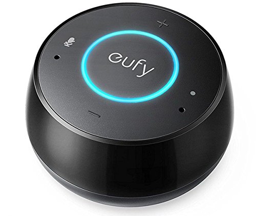 Book Cover eufy Genie Wi-Fi Smart Speaker with Amazon Alexa, Voice Control and Hands-Free Use, Stream Online Music (Amazon Music, Pandora, Sirius XM), Smart Home Control, AirPlay Compatible, AUX Output, Black