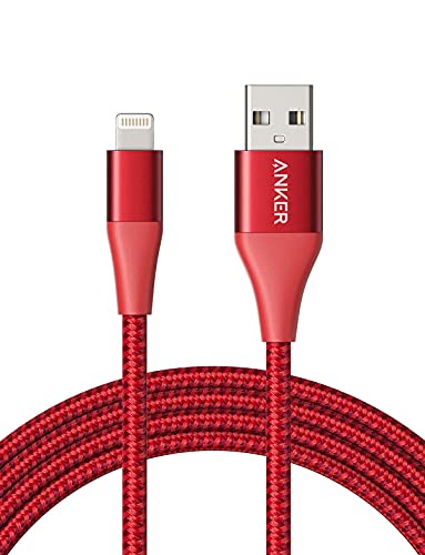 Book Cover Anker Powerline+ II Lightning Cable (6ft), MFi Certified for Flawless Compatibility with iPhone X/8/8 Plus/7/7 Plus/6/6 Plus/5/5S and More(Red)