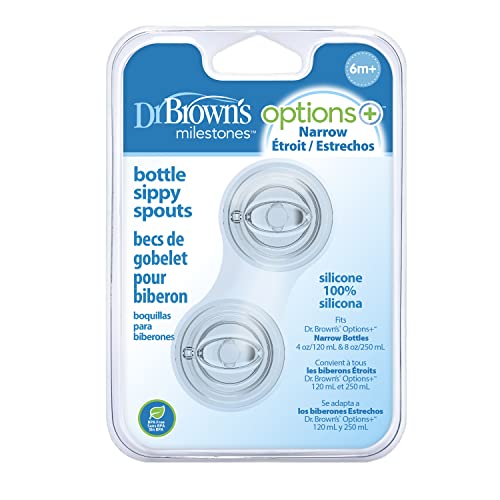 Book Cover Dr. Brown's Options+ Narrow Sippy Spouts, 2-Pack