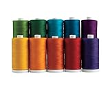 Connecting Threads 100% Cotton Thread Sets - 1200 Yard Spools (Set of 10 - Color Wheel)