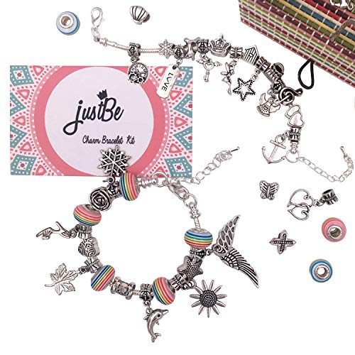 Book Cover justBe Charm Bracelet Making Kit DIY Craft Jewelry Gift Set for Kids Girls Teens