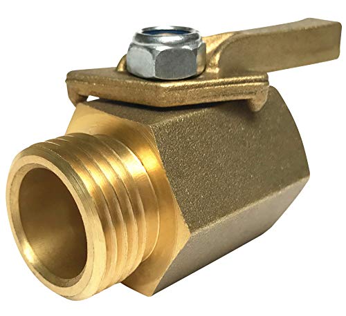 Book Cover Happy Tree Super Heavy Duty 9 OZ Solid Brass Shut Off Ball Valve for Standard 3/4