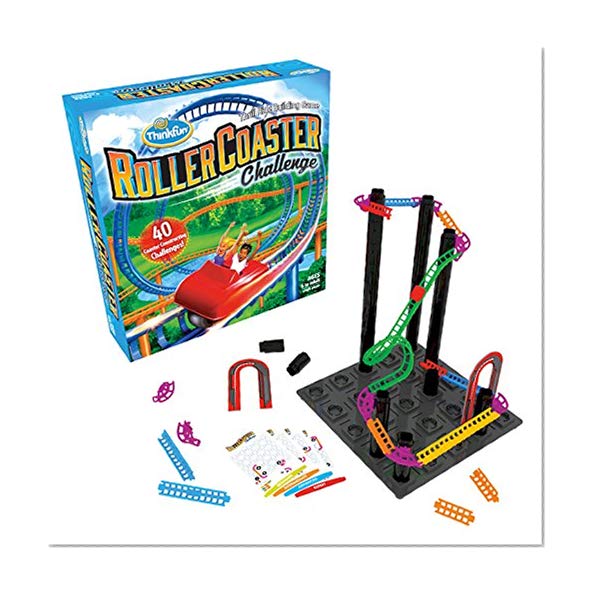 Book Cover Think Fun Roller Coaster Challenge STEM Toy and Building Game for Boys and Girls Age 6 and Up – Toty Game of The Year Finalist