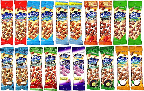 Book Cover Blue Diamond Almonds Variety Pack (1.5 Ounce Bags) (20 Pack)