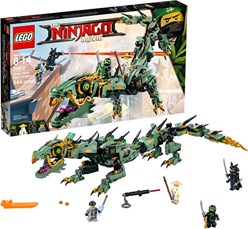 Book Cover LEGO NINJAGO Movie Green Ninja Mech Dragon 70612 Ninja Toy with Dragon Figurine Building Kit (544 Pieces) (Discontinued by Manufacturer)