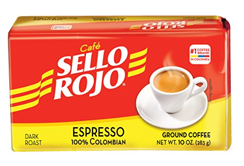 Cafe Sello Rojo Espresso | Best selling coffee brand in Colombia | 100% Colombian dark roast ground arabica coffee | Premium Cuban Expresso Coffee type | Freshly vacuum packed in bricks(Brick)