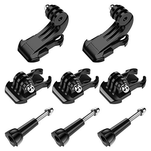 NEEWER 8 in 1 Accessory Kit Compatible with GoPro Hero 3 3+ 4 5 6 7 8 9 10 11 DJI Action 2 etc, Includes Buckle Clip Basic Mount, Vertical Surface Quick Mounting J Hook Buckle Mount, Long Thumb Screw