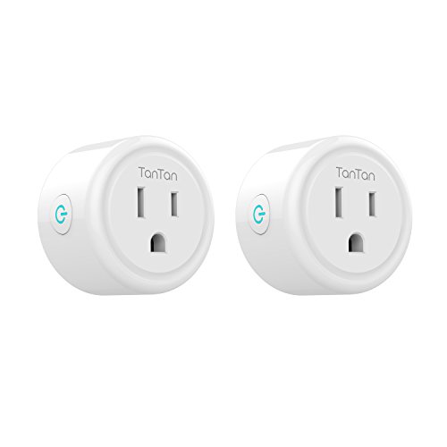 Smart Plug Work with Alexa and Google Home, TanTan WiFi Outlet Mini Socket Remote Control Only Supports 2.4GHz Network, ETL and FCC Listed 2 Packs