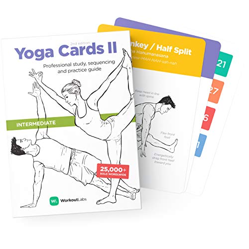 WorkoutLabs Yoga Cards II â€“ Intermediate: Professional Visual Study, Class Sequencing & Practice Guide Vol.2 Â· Plastic Yoga Flash Cards/Yoga Deck with Sanskrit
