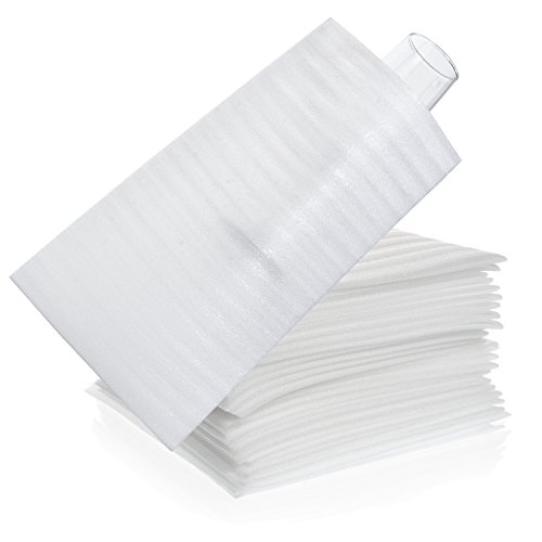 30 Count - 7" x 11 7/8" Moving Cushion Foam Glass Pouch, Packing Supplies for Moving, Safely Wrap Dishes, Glasses, Porcelein & Fragile Items by California Basics