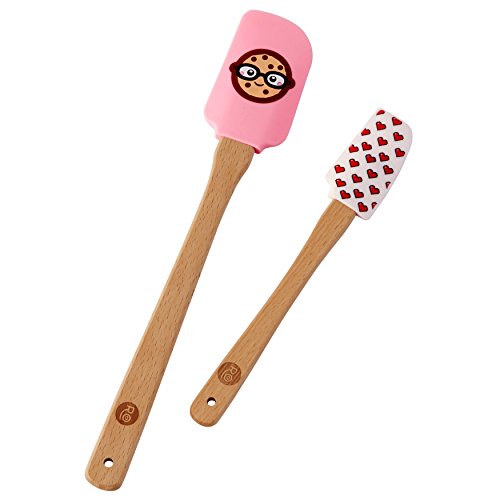 Wilton ROSANNA PANSINO Wilton Nerdy Nummies Silicone Spatulas, 2-Count Silicone Spatula Set