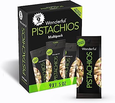 Book Cover Wonderful Pistachios, Roasted and Salted Nuts, 1.5 Ounce Bag (Pack of 9)