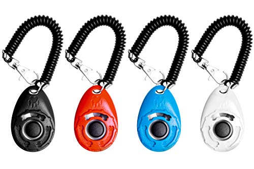 Book Cover EcoCity 4-Pack Dog Training Clicker with Wrist Strap