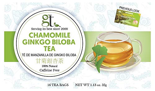 Chamomile Ginkgo Biloba Tea (16 Tea Bags) (1-Pack)