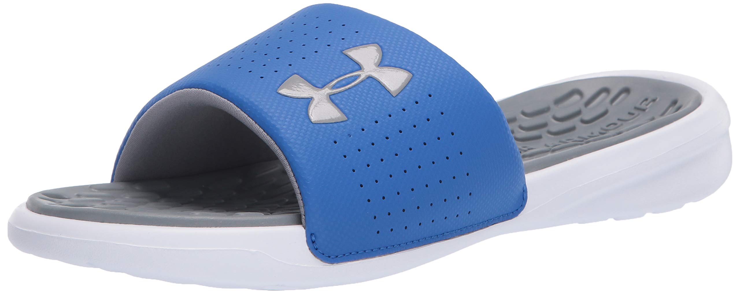 Under Armour Men's Playmaker Fix Slide Sneaker 12 White (103)/Mod Gray