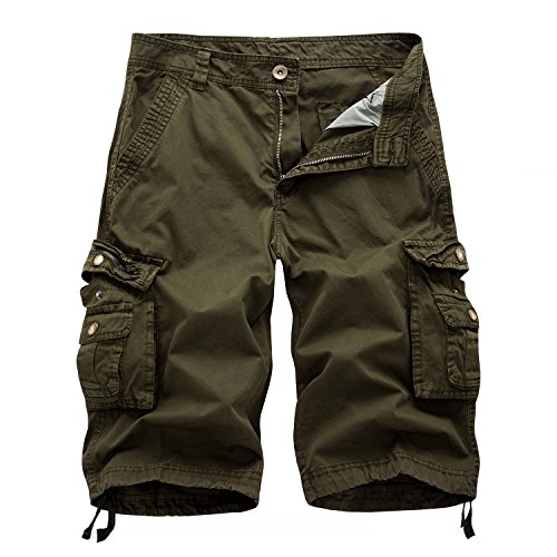 Leward Men's Cotton Twill Cargo Shorts Outdoor Wear Lightweight