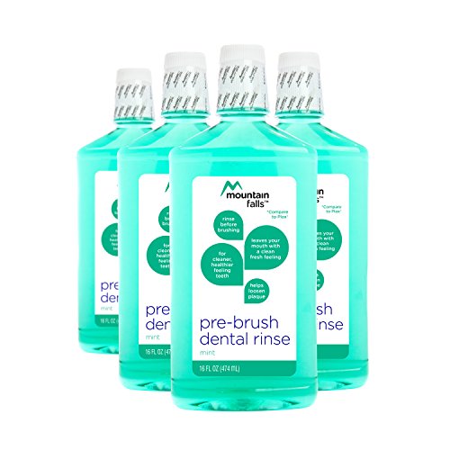 Mountain Falls Pre-Brush Dental Rinse, Mint, 16 Fluid Ounce (Pack of 4)