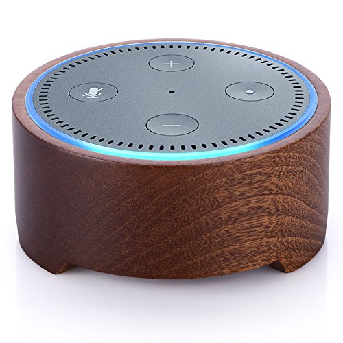 Piqiu Echo Dot Protective Cover Jam Classic Speaker Base Alexa Amazon Second Generation Echo Dot Audio Shell Uses Natural Solid Wood Support for Kitchen and Room Decoration