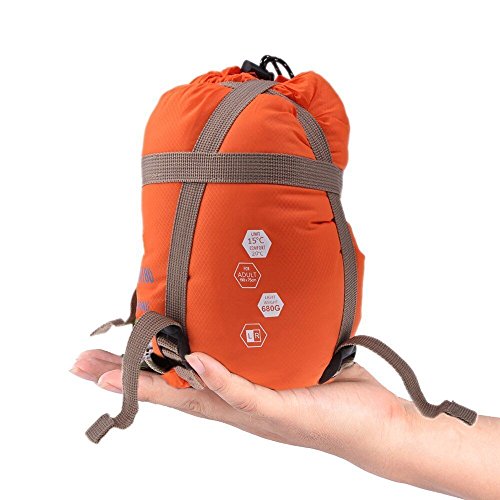 Sunuo Ultra-Light Envelope Travel Sleeping Bags,Outdoor Climbing Camping Portable Thin Sleeping Bags (Orange)