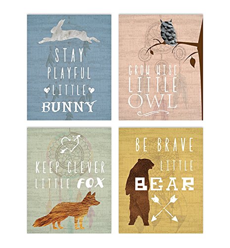 Woodland Nursery, Collection Inspirational Animals 8x10" Print, Nursery Decor, Kids Decor, Animals Decor for Kids, Motivational Art, Inspirational Art