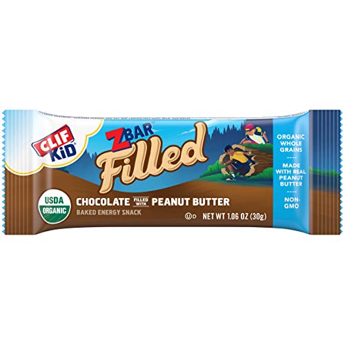 Book Cover CLIF KID ZBAR FILLED - Organic Granola Bars - Chocolate Peanut Butter - (1.06 Ounce Lunch Box Snacks, 12 Count)