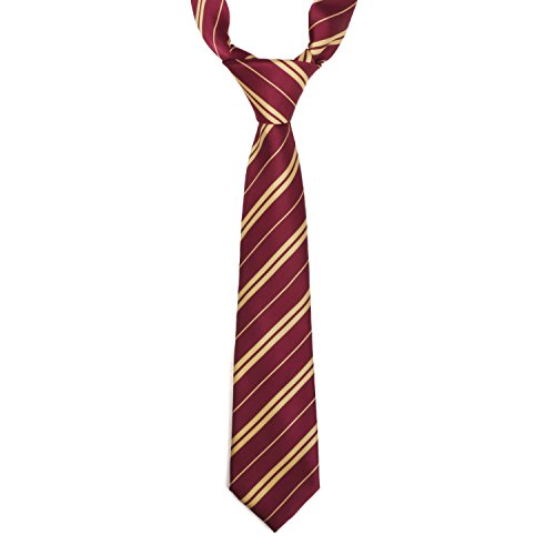 Landisun Cosplay Harry Tie Halloween Costume Satin Maroon (Red)