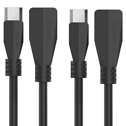 2-Pack TUSITA Micro USB Power Extension Cable (2M) - Male to Female Extender Cord for Blink XT2 Outdoor Indoor Home,Ring Stick Up Solar Panel,Arlo Pro,Zmodo - Security Camera Accessories