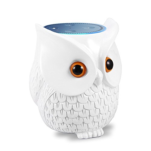 Book Cover Echo Dot Case, Owl Statue Echo Dot Holder for Echo Dot 2nd and 1st Generation, Cartoon Decor Echo Dot Holder Skin Cover Table Stand