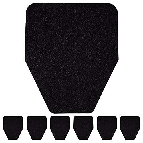 Durable Black 6-Pack Non-Slip Floor Urinal Mats - Odor-eliminating and Disposable Commercial Urine Pads for Men's Toilets, Scented & High Quality - Made in USA