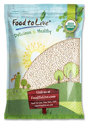 Organic Navy Beans, 10 Pounds - Non-GMO, Kosher, Raw, Vegan, Sirtfood, Bulk