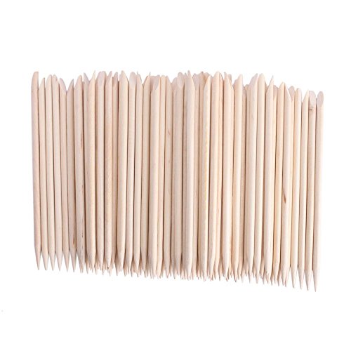 Adecco LLC 50PCS/150PCS/500PCS/1000PCS Nail Art Orange Wood Sticks Cuticle Pusher Remover Manicure Pedicure Tool 110mm (150P)