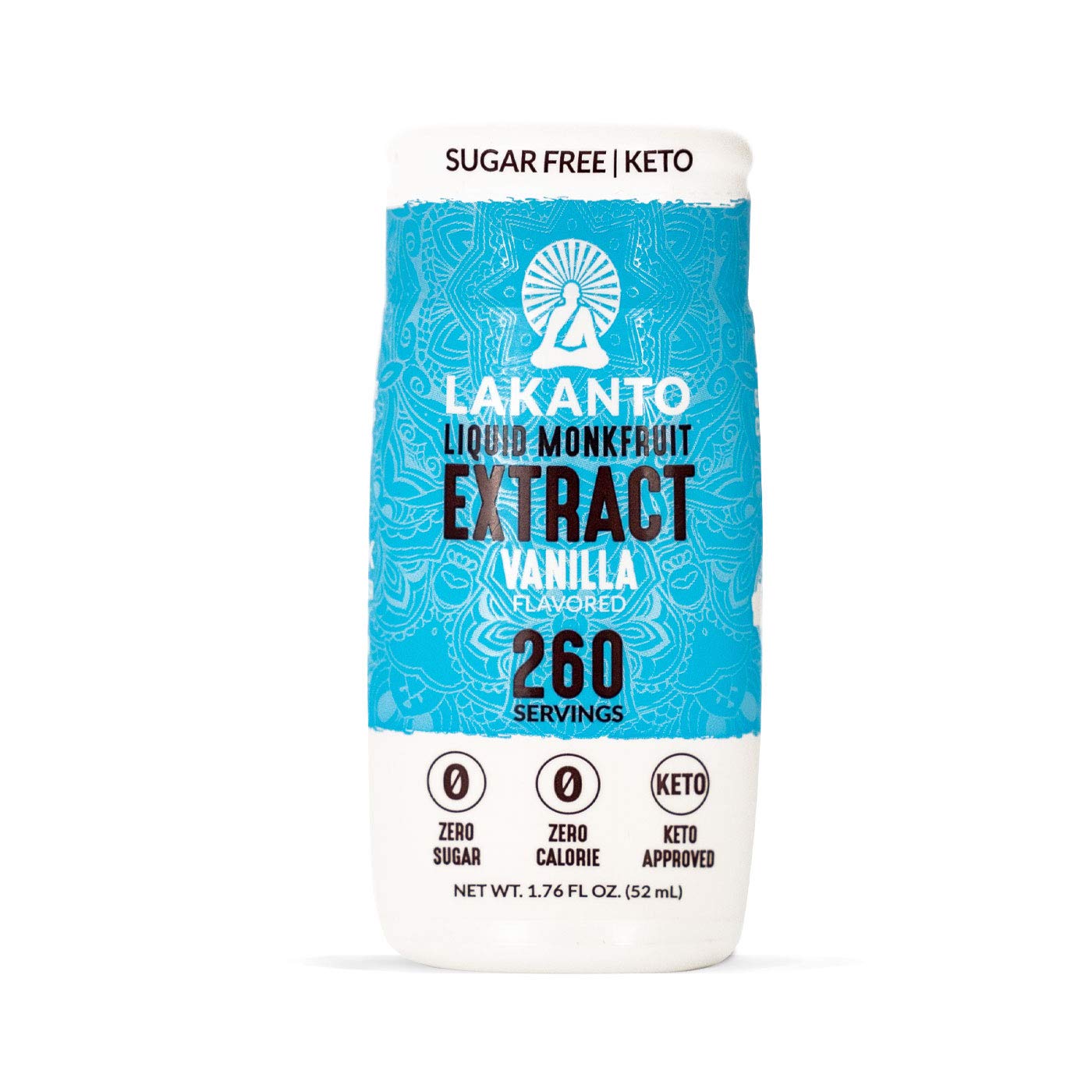 Book Cover Lakanto Liquid Monk Fruit Sweetener Extract Drops (Vanilla, 1.76 fl oz (Pack of 1)) Vanilla 1.76 Fl Oz (Pack of 1)