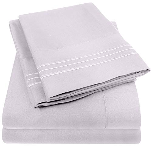 1500 Supreme Collection Extra Soft King Sheets Set, Lilac - Luxury Bed Sheets Set with Deep Pocket Wrinkle Free Bedding, Over 40 Colors, King Size, Lilac