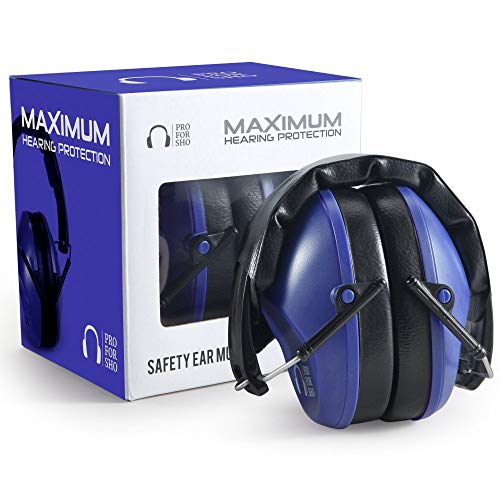 Book Cover Pro For Sho 34dB Shooting Ear Protection - Special Designed Ear Muffs Lighter Weight & Maximum Hearing Protection - Standard Size, Dazzling Blue
