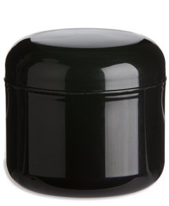 Premium Vials - 12 Pcs, Black/White Double Wall Plastic Jars with Dome Lid