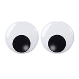 DECORA 7.5 Inch Giant Googly Eyes Plastic Wiggle Eyes with Self Adhesive for Chritsmas Tree Party Decorations 2 Pieces