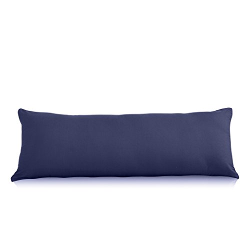 EVOLIVE Ultra Soft Microfiber Body Pillow Cover/Pillowcases 21"x54" with Hidden Zipper Closure (Navy, Body Pillow Cover 21"x54")
