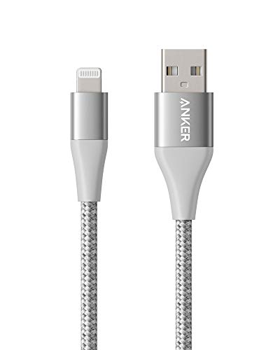 Book Cover Anker Powerline+ II Lightning Cable (3ft), MFi Certified for Flawless Compatibility with iPhone Xs/XS Max/XR/X / 8/8 Plus / 7/7 Plus / 6/6 Plus / 5 / 5S and More(Silver)