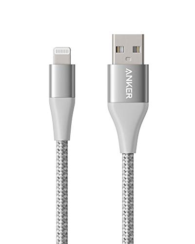 Anker Powerline+ II Lightning Cable (3ft), MFi Certified for Flawless Compatibility with iPhone Xs/XS Max/XR/X / 8/8 Plus / 7/7 Plus / 6/6 Plus / 5 / 5S and More(Silver)