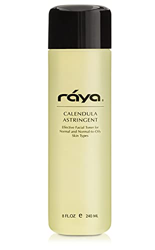 RAYA Calendula Astringent with AHA 6 oz (G-206) | Glycolic Facial Toner for Combo and Partially Oily Skin Prone to Break-Outs | Helps Normalize pH and Fight Bacteria | Made with Alpha Hydroxy Acids