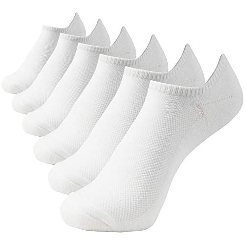 +MD Ultra Soft Athletic Bamboo Socks For Women and Men with Hidden Seam Toe No Show Casual Non-Slip, 6 Pack