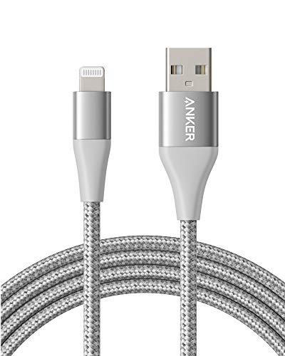 Book Cover Anker Powerline+ II Lightning Cable (6ft), MFi Certified for Flawless Compatibility with iPhone X /8/8 Plus/7/7 Plus/6/6 Plus/5/5S and More(Silver)