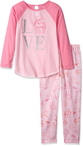 The Children's Place Big Girls' Unicorn Love 2 Piece Sleepwear Set