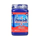 Finish Max in 1 Plus Dishwasher Detergent 110-Count Easy to use Wrapper Free Powerball Tabs in Convenient Mess Free 4 Lb Snap Top Plastic Tub Fresh Scent