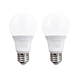 Taysing Dusk to Dawn Light Bulbs Auto On/Off 40 Watt Equivalent Smart Light Sensor LED Bulb Security Bulb Outdoor Night Light Bulb Garage Porch 5W 500lm E26 Soft White 2 Pack