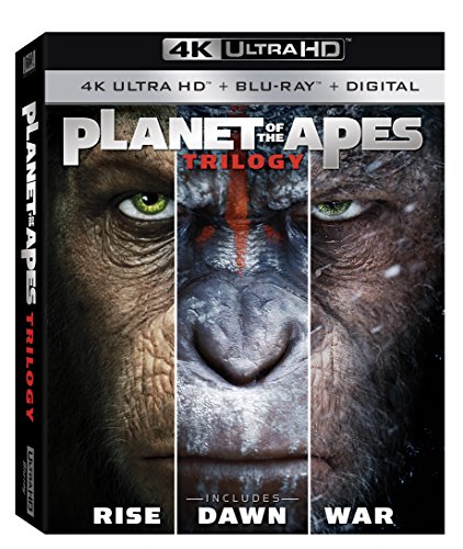 Book Cover Planet of the Apes 1-3 Trilogy [4K Ultra HD + Blu-Ray + Digital]