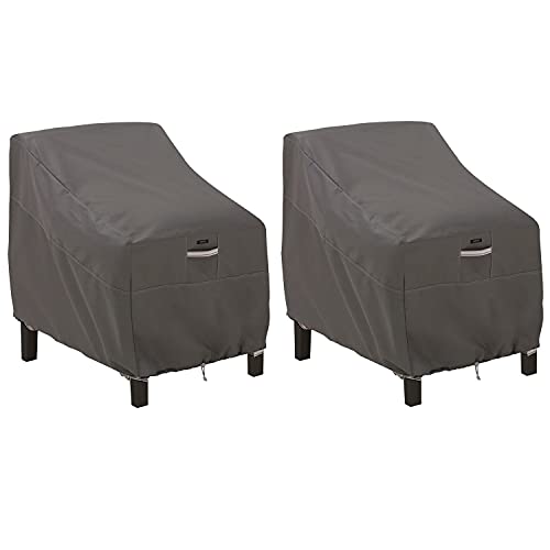 Classic Accessories Ravenna Water-Resistant 38 Inch Deep Seated Patio Lounge Chair Cover, 2-Pack, Patio Furniture Covers
