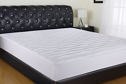 Book Cover Allrange 300TC Cool Tencel Clean&Safe Quilted Mattress Pad, Stretch-up-to 22