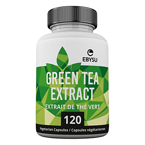 EBYSU Green Tea Extract - 120 Day Supply â€“ 500mg Vegan Capsules with ECGC for Energy Boost & Weight Loss â€“ Made in USA, Non GMO Supplement Pills