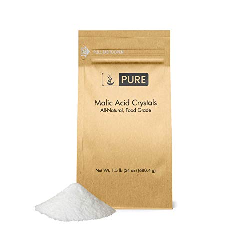 Book Cover Pure Malic Acid Powder (1.5 lbs) (600 Serving), Boost Energy Production*, Alpha Hydroxy Acid, Help with Muscle Pain & Soreness*, Rejuvenate Skin*